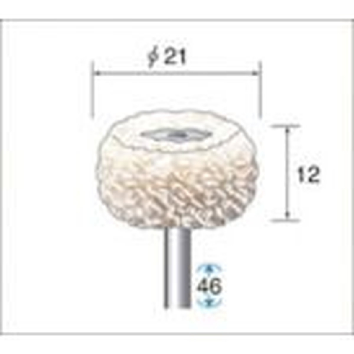 【期間限定!対象商品P2～20倍】 ナカニシ 綿糸バフ １０本入 φ２１×１２×軸φ３ 1Ｐｋ (53716)