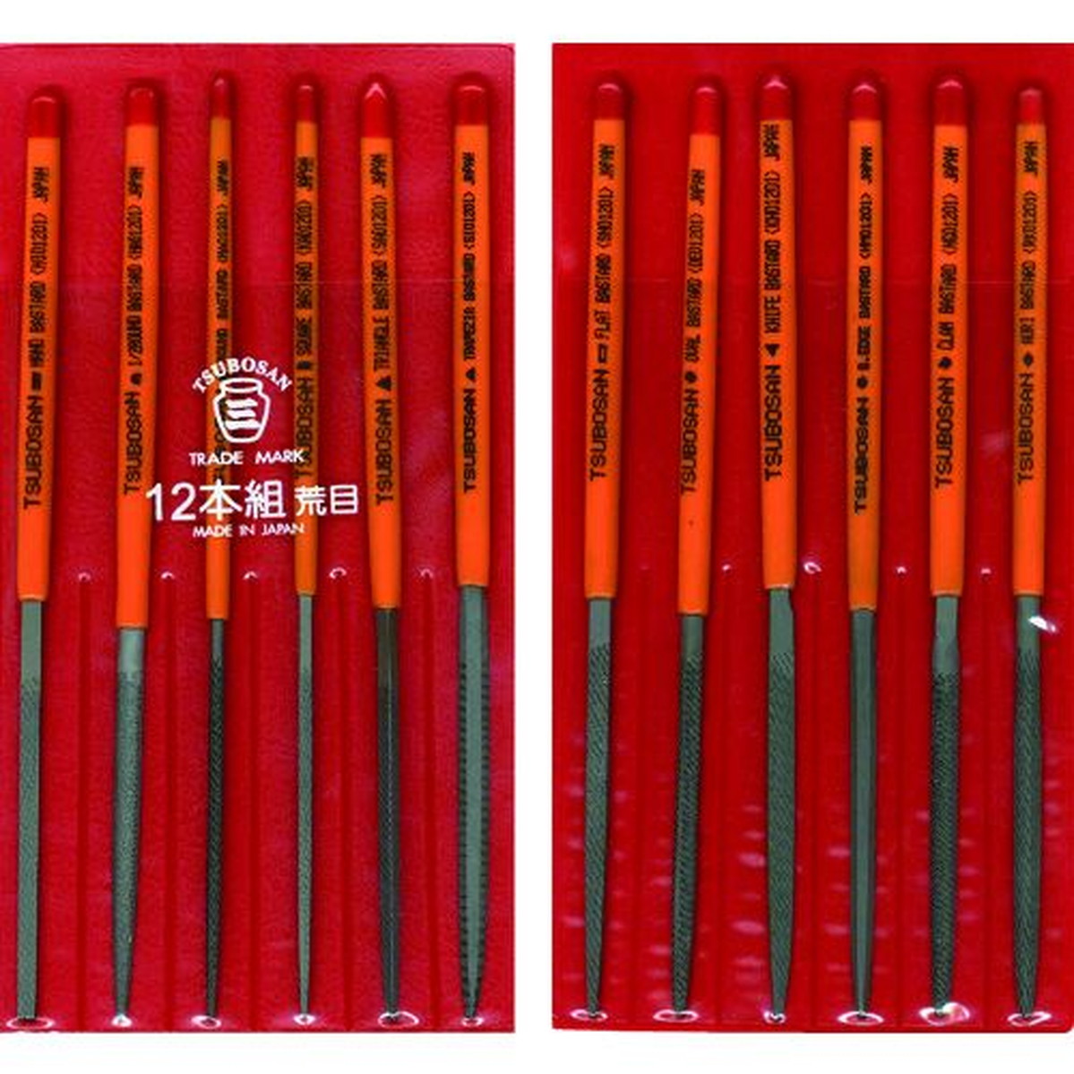 【SS制限事項 38万商いもの以上10%OFF】 ツボサン 組ヤスリセット １２本組 荒目 1Ｓ (ST01201)
