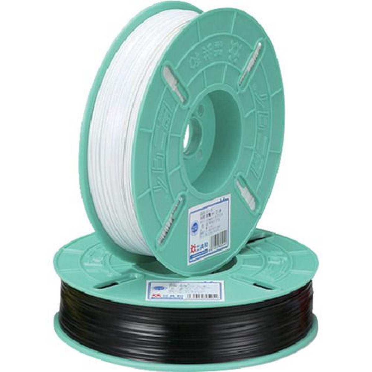 【期間限定!対象商品P2～20倍】 ビニタイ　ＰＶＣリール巻　４ｍｍ×６００Ｍ　黒　1巻 (QC6007A)