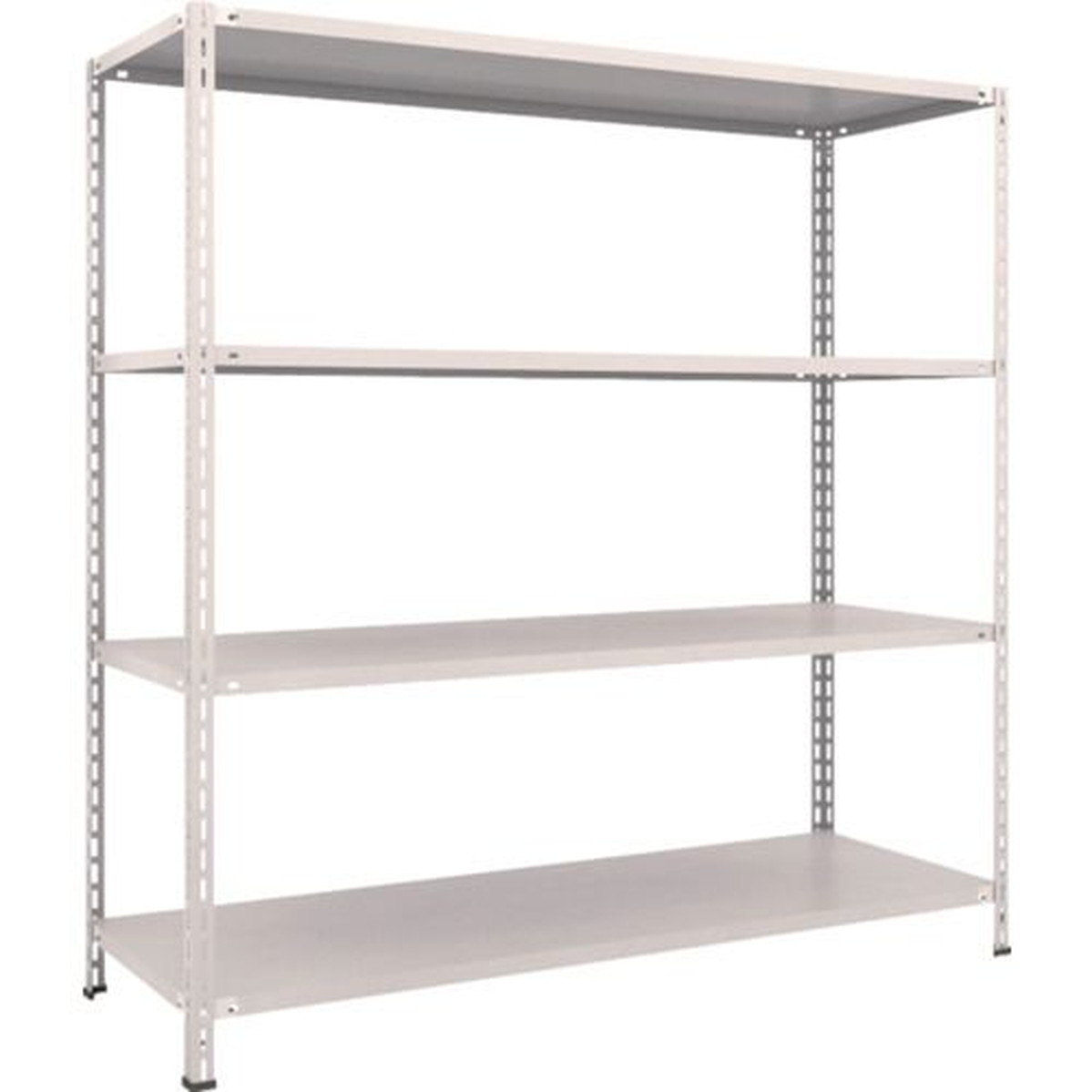 【期間限定!対象商品P2～20倍】 ＴＲＵＳＣＯ　スチールラック　軽量棚　中棚ボルトレス型１８００Ｘ６００Ｘ１８００　４段　ネオグレー　1台 (L66W14)