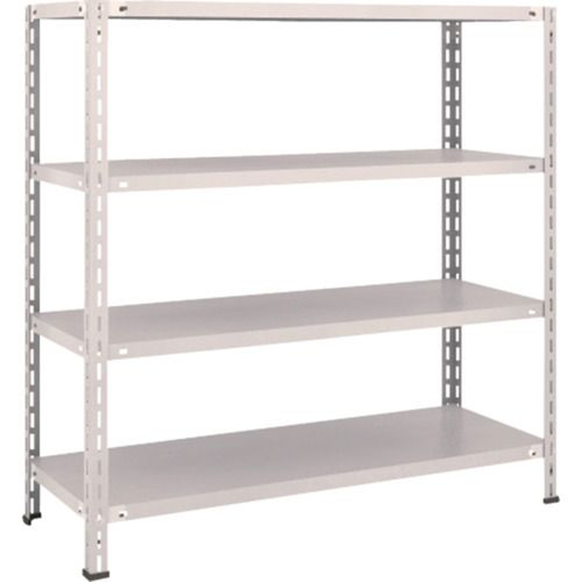 【期間限定!対象商品P2～20倍】 ＴＲＵＳＣＯ　スチールラック　軽量棚　中棚ボルトレス型１２００Ｘ４５０Ｘ１２００　４段　ネオグレー　1台 (L44X14)