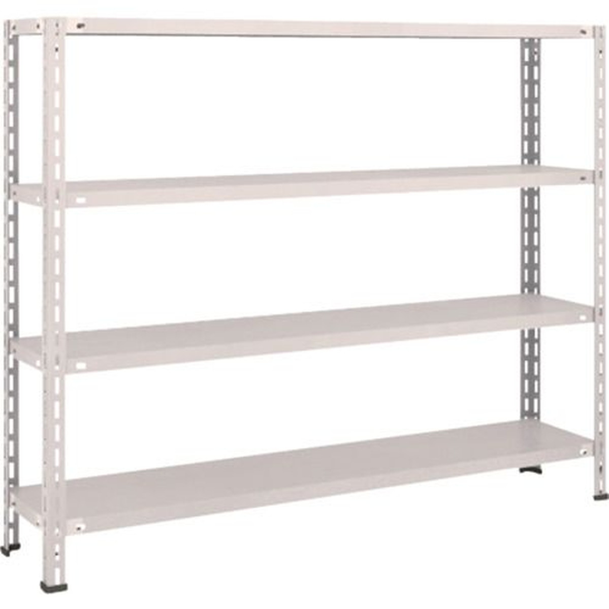 【期間限定!対象商品P2～20倍】 ＴＲＵＳＣＯ　スチールラック　軽量棚　中棚ボルトレス型１５００Ｘ３００Ｘ１２００　４段　ネオグレー　1台 (L45V14)
