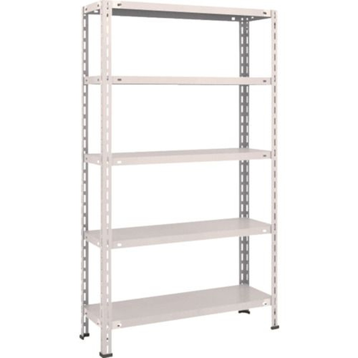 【期間限定!対象商品P2～20倍】 ＴＲＵＳＣＯ　スチールラック　軽量棚　中棚ボルトレス型　８７５Ｘ３００Ｘ１５００　５段　ネオグレー　1台 (L53V15)｜福祉用具のバリューケア 15,758円