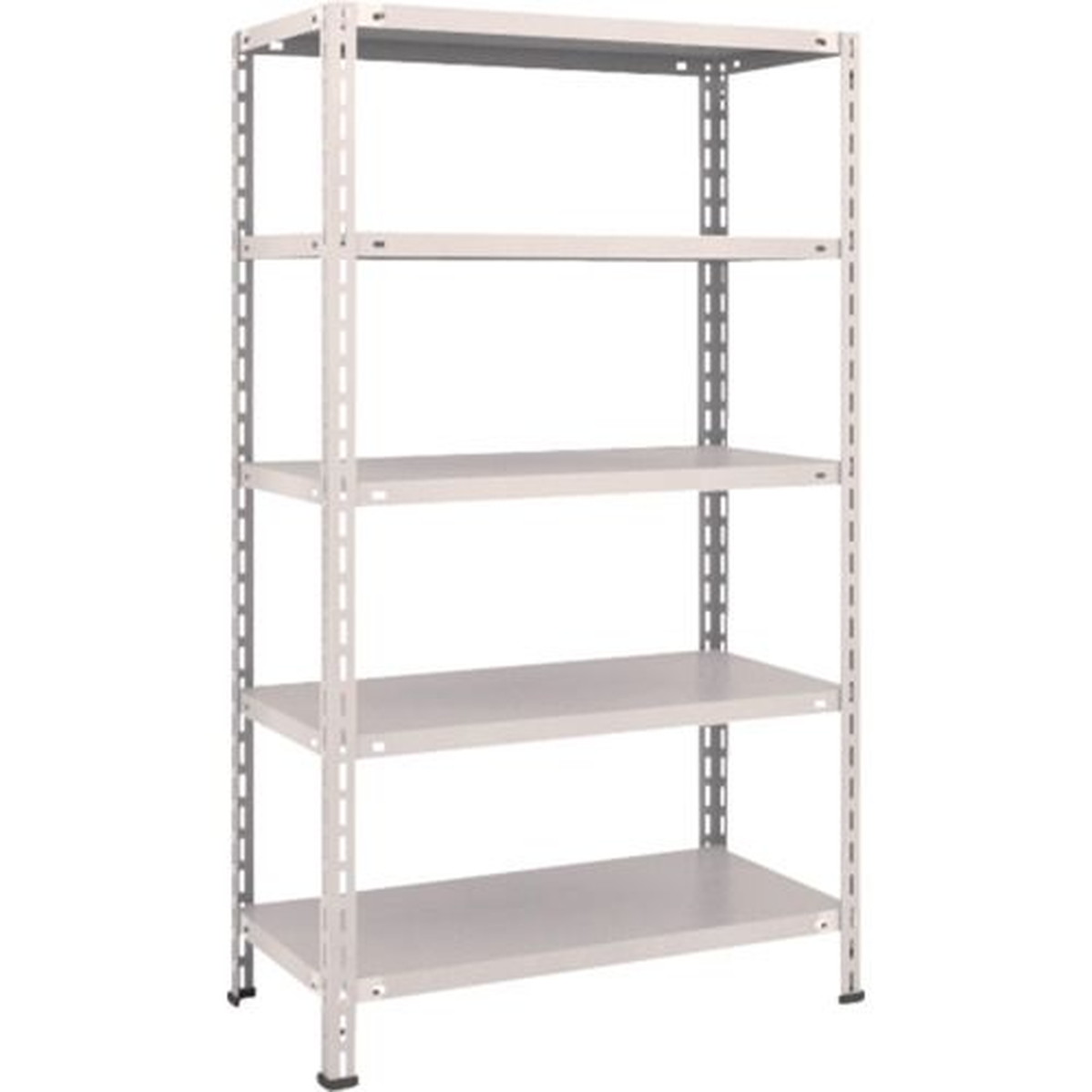 【期間限定!対象商品P2～20倍】 ＴＲＵＳＣＯ　スチールラック　軽量棚　中棚ボルトレス型　８７５Ｘ４５０Ｘ１５００　５段　ネオグレー　1台 (L53X15)