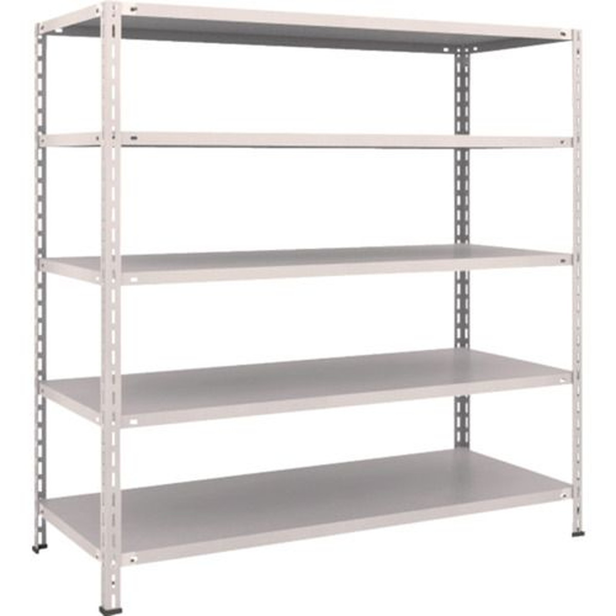 【期間限定!対象商品P2～20倍】 ＴＲＵＳＣＯ　スチールラック　軽量棚　中棚ボルトレス型１５００Ｘ６００Ｘ１５００　５段　ネオグレー　1台 (L55W15)