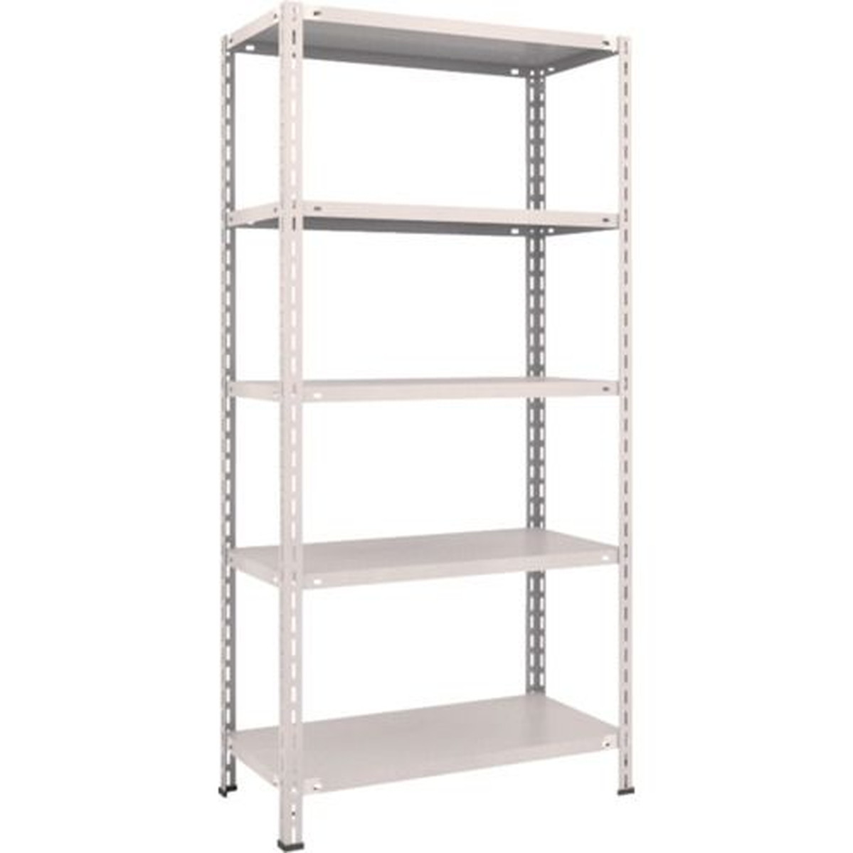 【期間限定!対象商品P2～20倍】 ＴＲＵＳＣＯ　スチールラック　軽量棚　中棚ボルトレス型　８７５Ｘ４５０Ｘ１８００　５段　ネオグレー　1台 (L63X15)