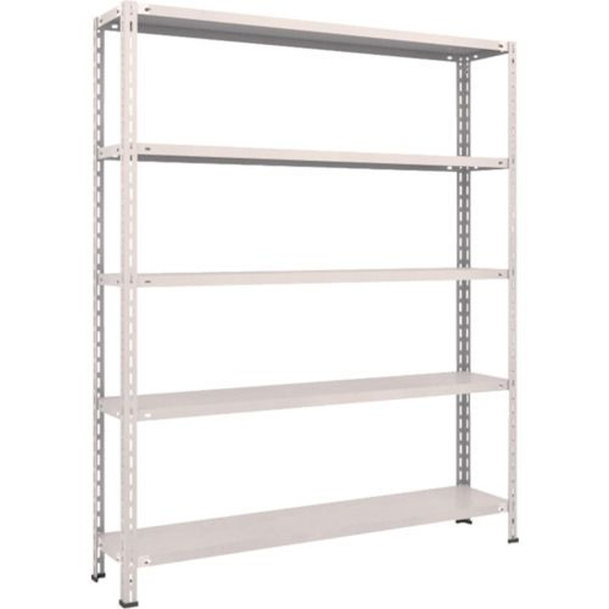 【期間限定!対象商品P2~20倍】 TRUSCO スチールラック 軽量棚 中棚ボルトレス型1500X300X1800 5段 ネオグレー 1台 (L65V15)|福祉用具のバリューケア