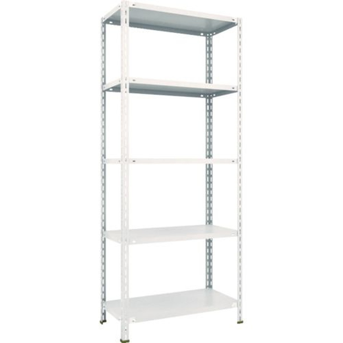 【期間限定!対象商品P2～20倍】 ＴＲＵＳＣＯ　スチールラック　軽量棚　中棚ボルトレス型　８７５Ｘ４５０Ｘ２１００　５段　ネオグレー　1台 (L73X15)