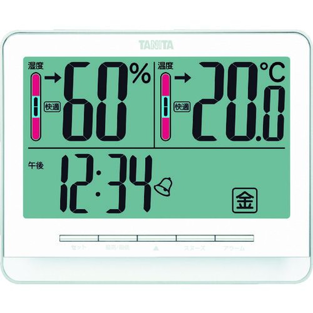 【期間限定!対象商品P2～20倍】 ＴＡＮＩＴＡ　デジタル温湿度計　ＴＴ‐５３８‐ＷＨ　1個 (TT538WH)