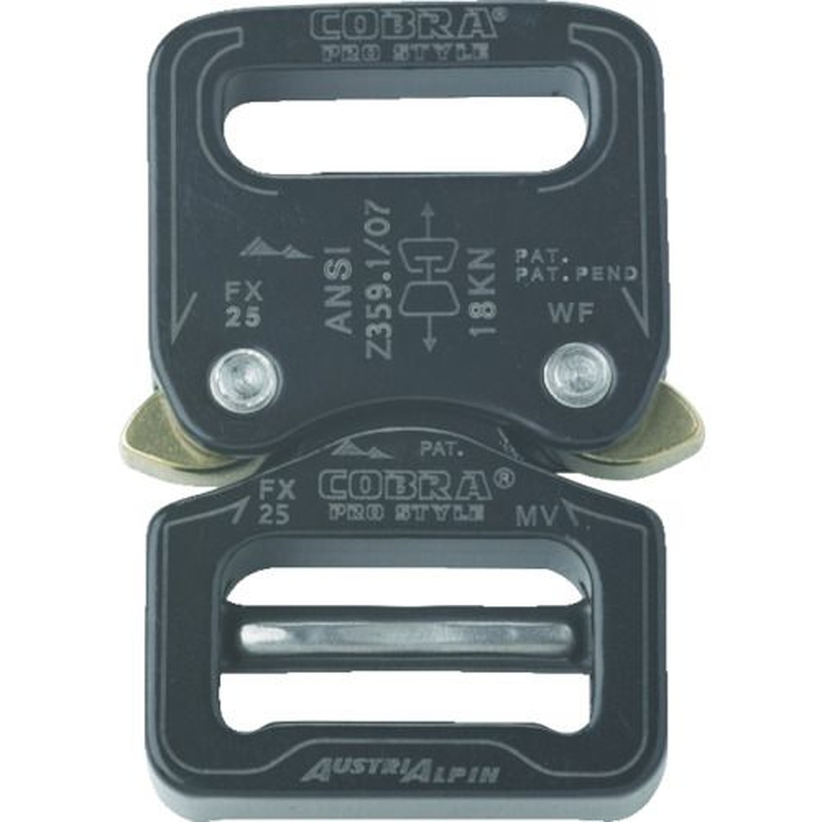 【SS制限事項 38万商いもの以上10%OFF】 ＡＬＰＩＮ ＣＯＢＲＡ労働者階級表現スタイルＡＮＳＩ バックル ２５ＭＭ 黒いこと ＶＦ 1個 (FX25KVF)