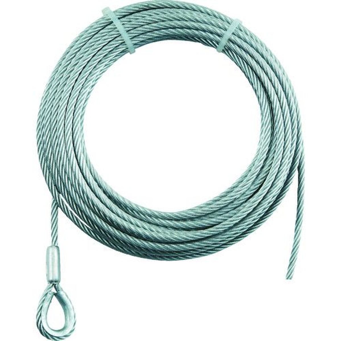 【期間限定!対象商品P2～20倍】 ＴＲＵＳＣＯ　手動ウインチ用ワイヤーΦ１２×２０Ｍ用（シンブル入りロック加工）　1本 (WWS1220)