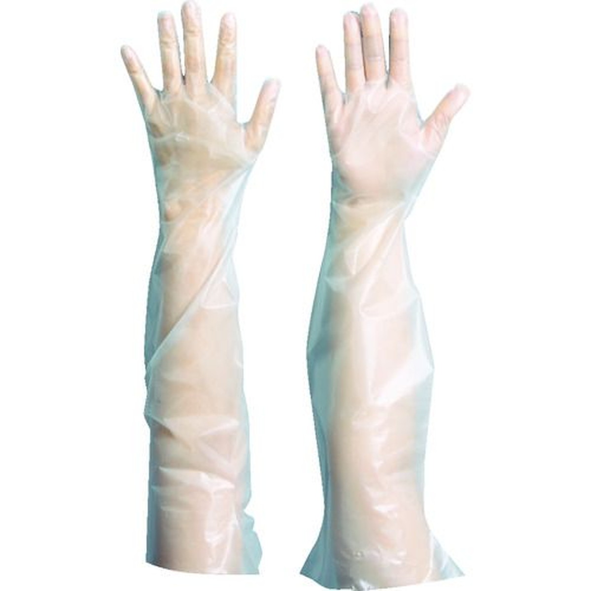 【期間限定!対象商品P2～20倍】 ＴＲＵＳＣＯ　使い捨てぴたフィットロング手袋　Ｓ　（１００枚入）　1箱 (TLPS)