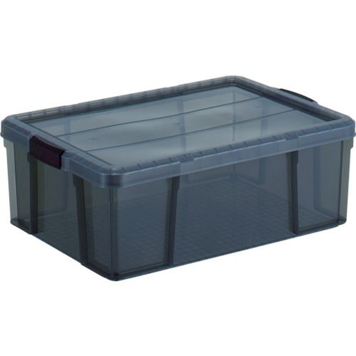 【期間限定!対象商品P2～20倍】 ＴＲＵＳＣＯ　クリアライトボックス　４４Ｌ　黒半透明　1個 (TCR03BK)