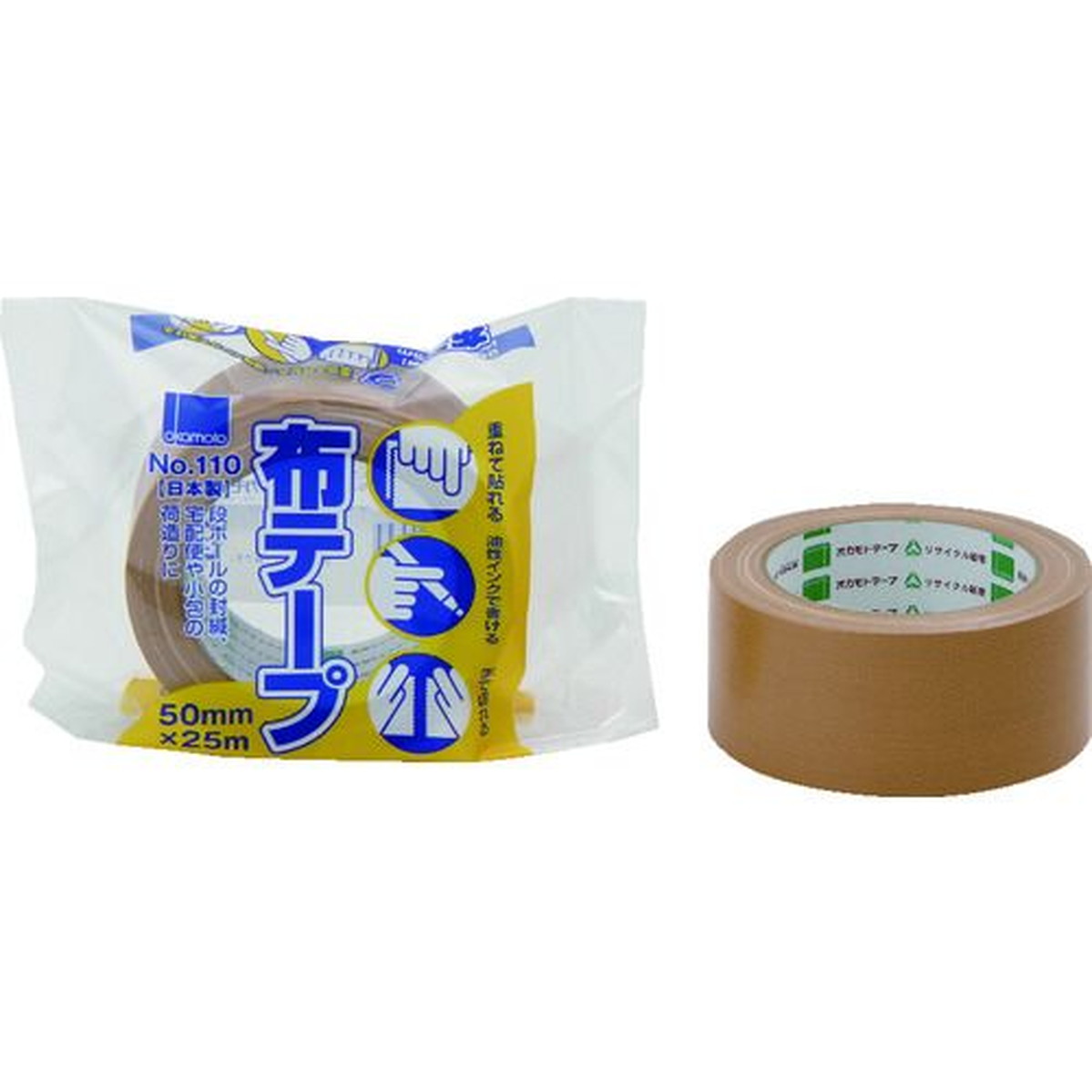 【期間限定!対象商品P2～20倍】 ｏｋａｍｏｔｏ　布テープ　（５０巻入）　1箱 (110)