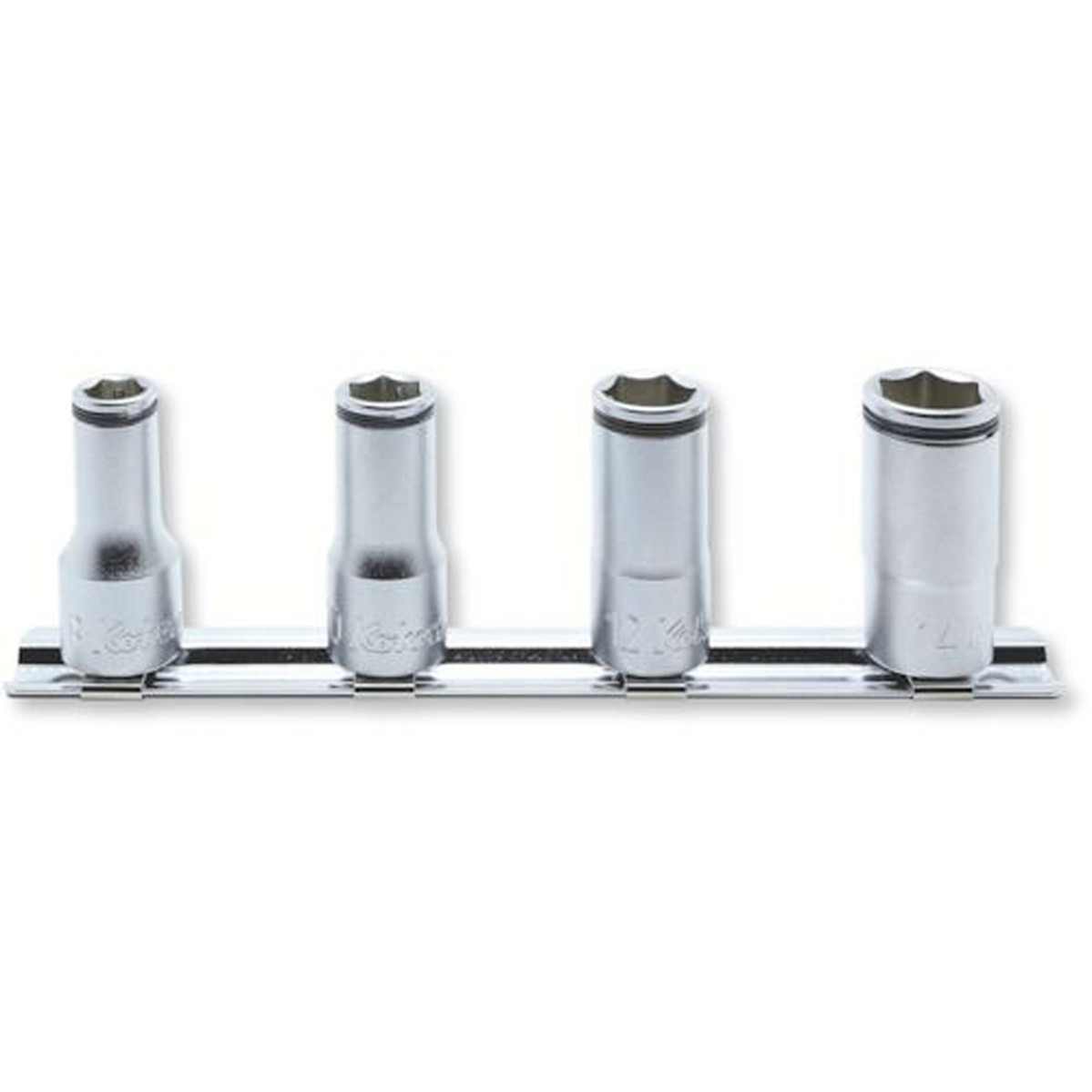 【期間限定!対象商品P2～20倍】 Ｋｏ－ｋｅｎ　９．５ｍｍ差込　ナットグリップセミディープソケット　レールセット　1Ｓ (RS3350X4)