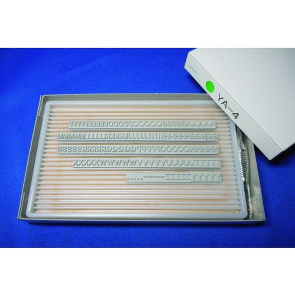 【期間限定!対象商品P2~20倍】 テクノマーク 産業用スタンプ フラットスタンプ・ロールマーカー用差替式ゴム活字 YA-4(Yタイプ・英字セット)(4mm) 1S (KJYA04)