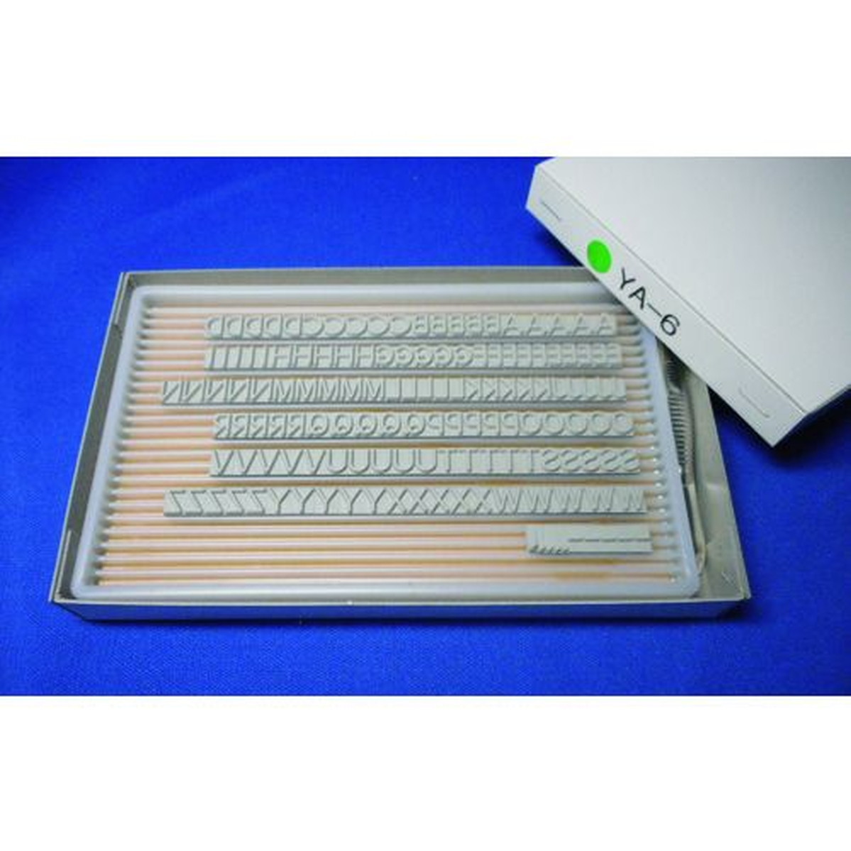 【SS制限事項 38万商いもの以上10%OFF】 テクノ目じるし 工業用消し印 フラットスタンプ・ロールマーカー用差替式天然ゴム型 ＹＡ－６（Ｙ手合い・文字仕掛ける）（６粍） 1Ｓ (KJYA06)