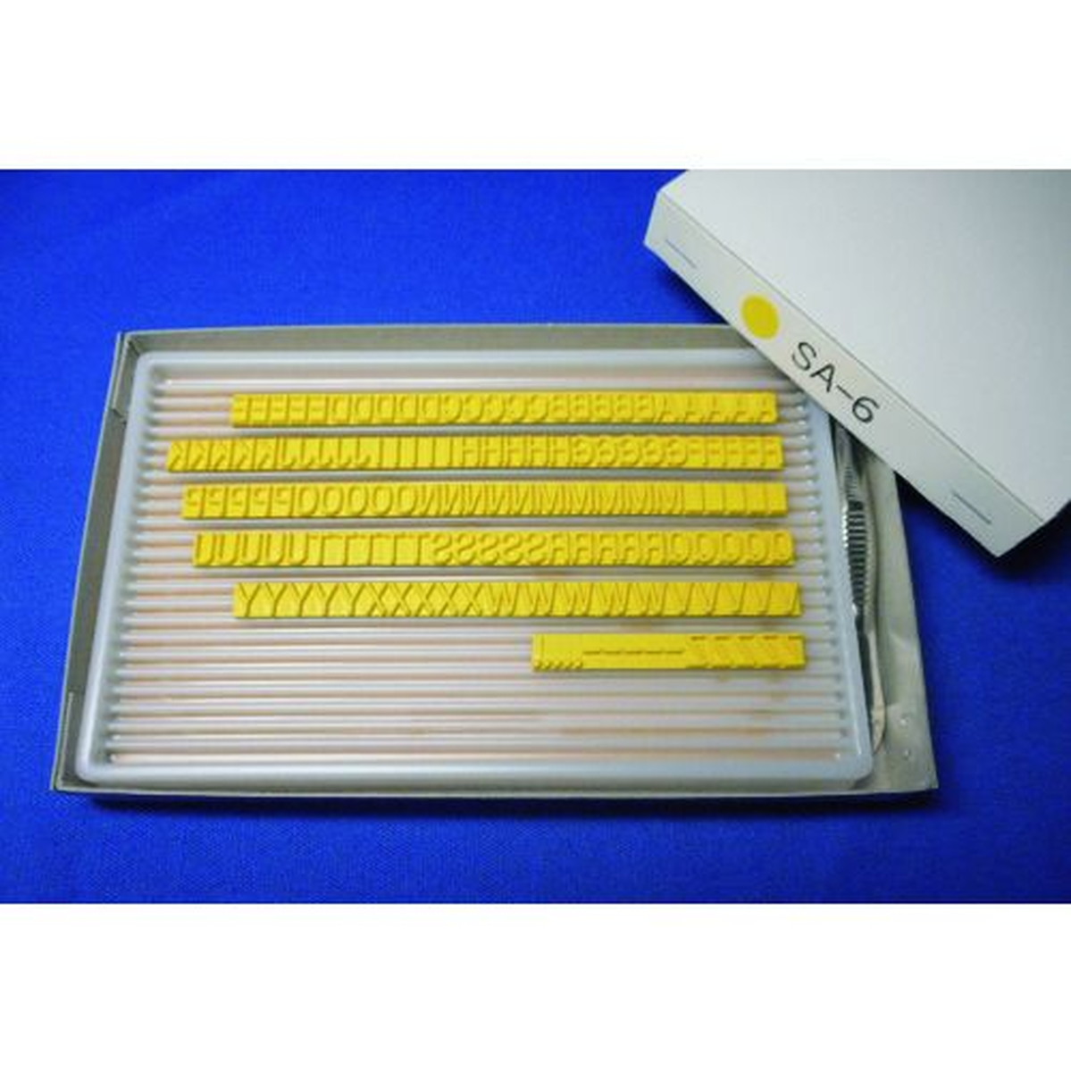 【SS制限事項 38万商いもの以上10%OFF】 テクノ目じるし 工業用消し印 フラットスタンプ・ロールマーカー用差替式天然ゴム型 ＳＡ－６（Ｓ手合い・文字仕掛ける）（６粍） 1Ｓ (KJSA06)