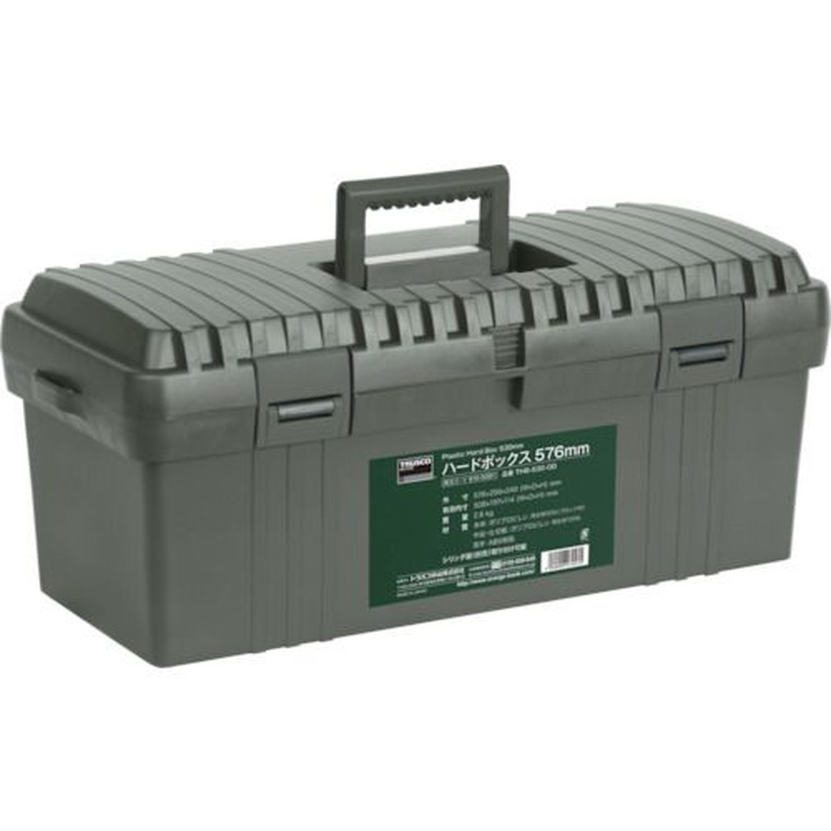 【期間限定!対象商品P2～20倍】 ＴＲＵＳＣＯ　ハードボックス　全長４２０ｍｍ　ＯＤ色　1個 (THB410OD)