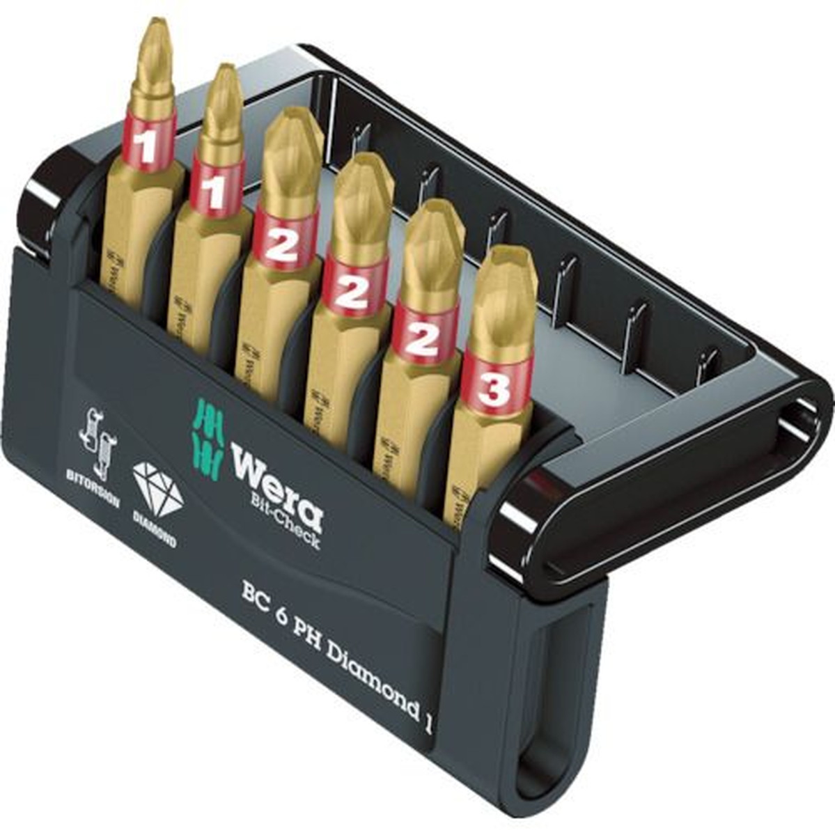 【SS押さえる 38万商いもの以上10%OFF】 Ｗｅｒａ バイトーションダイヤモンド ビット照合のしるし ６本 ラピダプター 1Ｓ (057415)