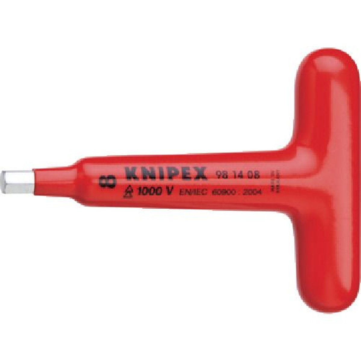 【期間限定!対象商品P2～20倍】 ＫＮＩＰＥＸ　絶縁１００２ＶＴ型六角棒レンチ　８ｍｍ　1本 (981408)