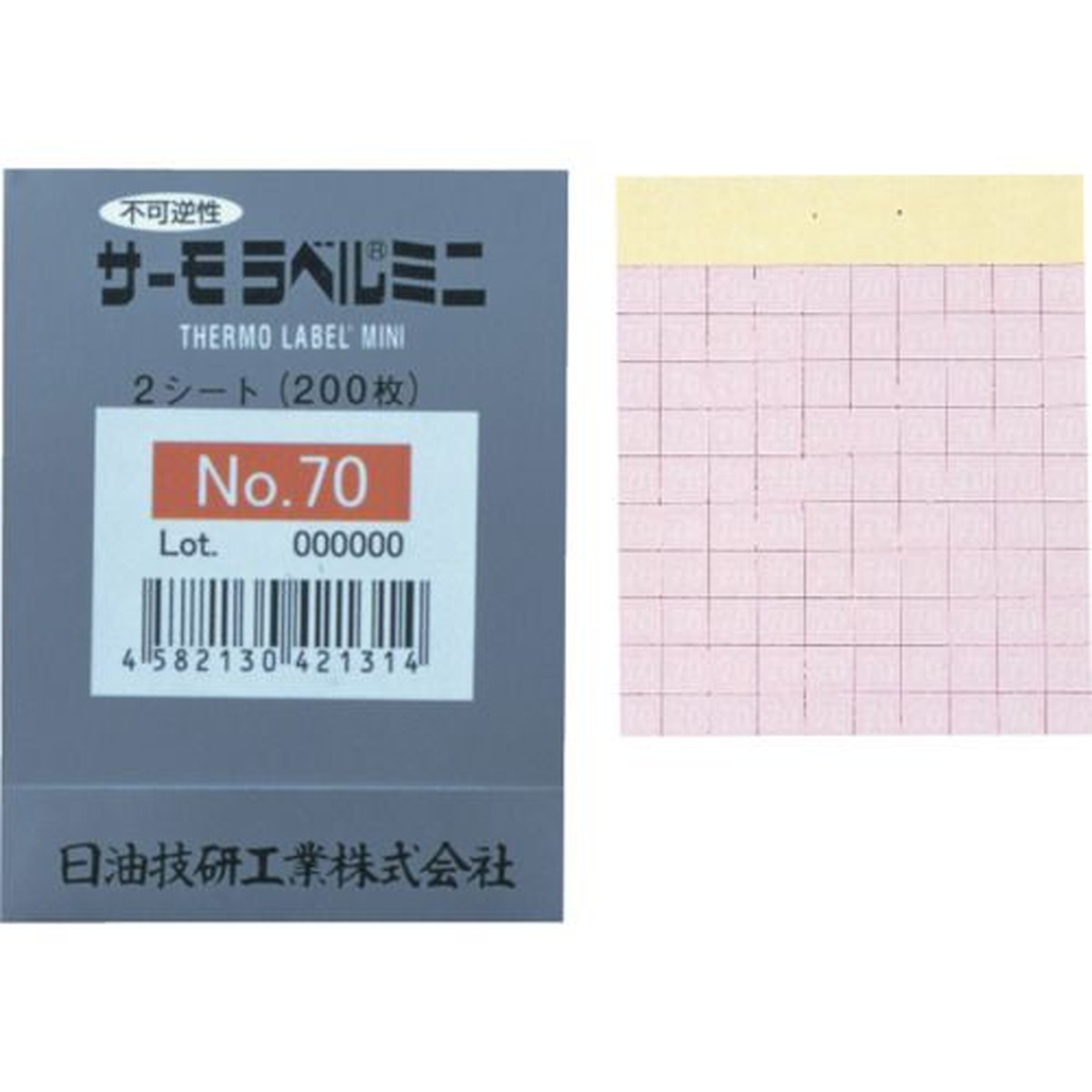 【SS押さえる 38万商いもの以上10%OFF】 日油技研 サーモラベルミニ 不可逆性 ９０度 1Ｃｓ (NO.90)