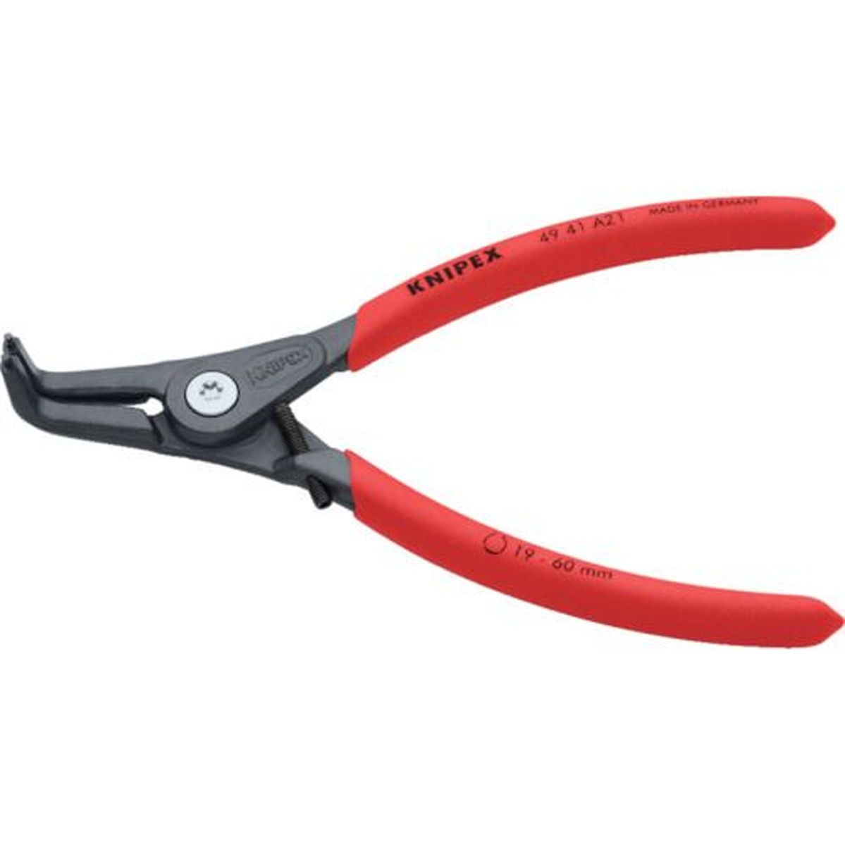 【SS押さえる 38万商いもの以上10%OFF】 ＫＮＩＰＥＸ ８ －１３粍 軸用スナップリングプライヤー 曲 1丁 (4941A21)