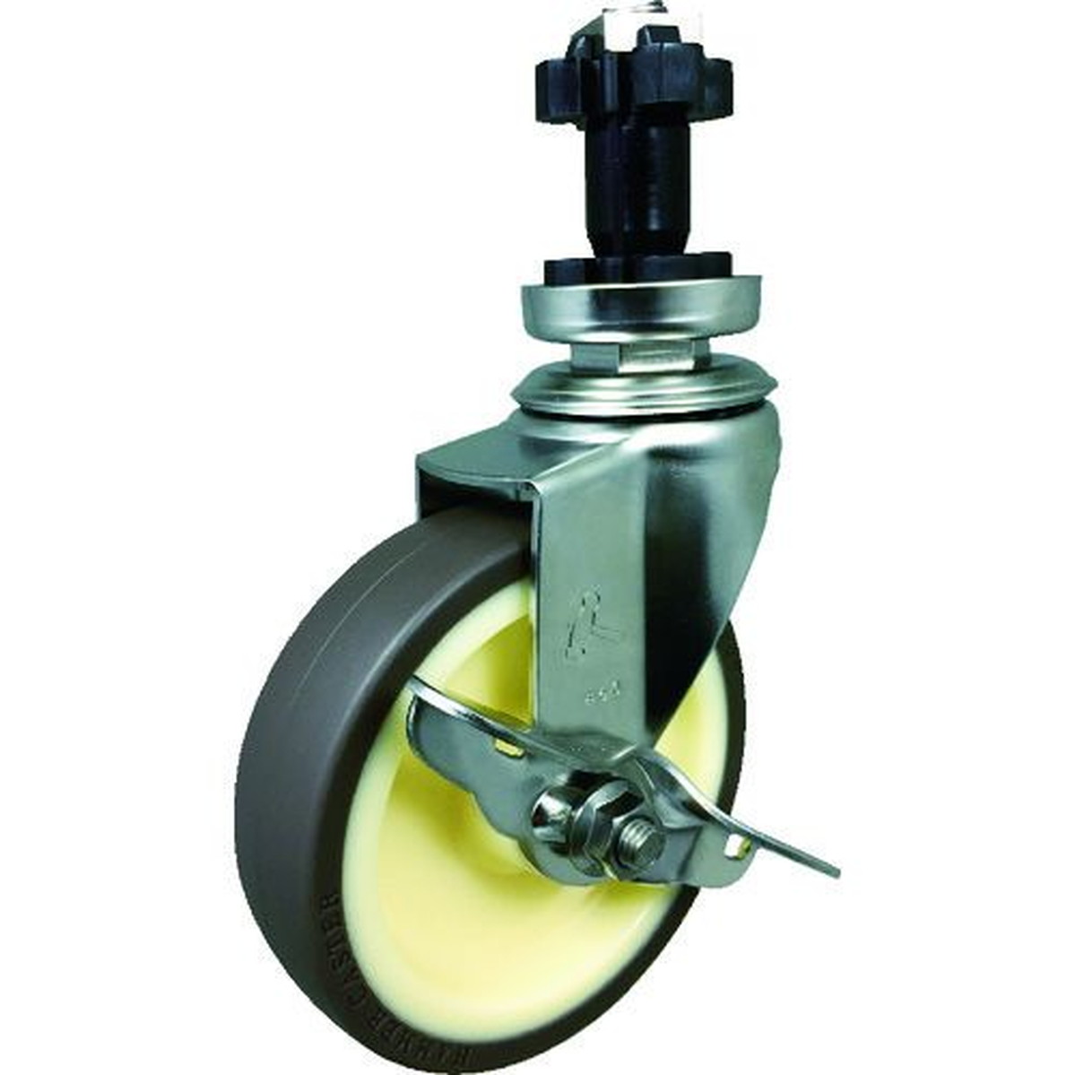 【期間限定!対象商品P2～20倍】 ハンマー　ＳＵＳ　パイプ外径３８ｍｍ用差込　ＳＰ付　ウレタンＢ車　１００ｍｍ　1個 (3152ENUB100)