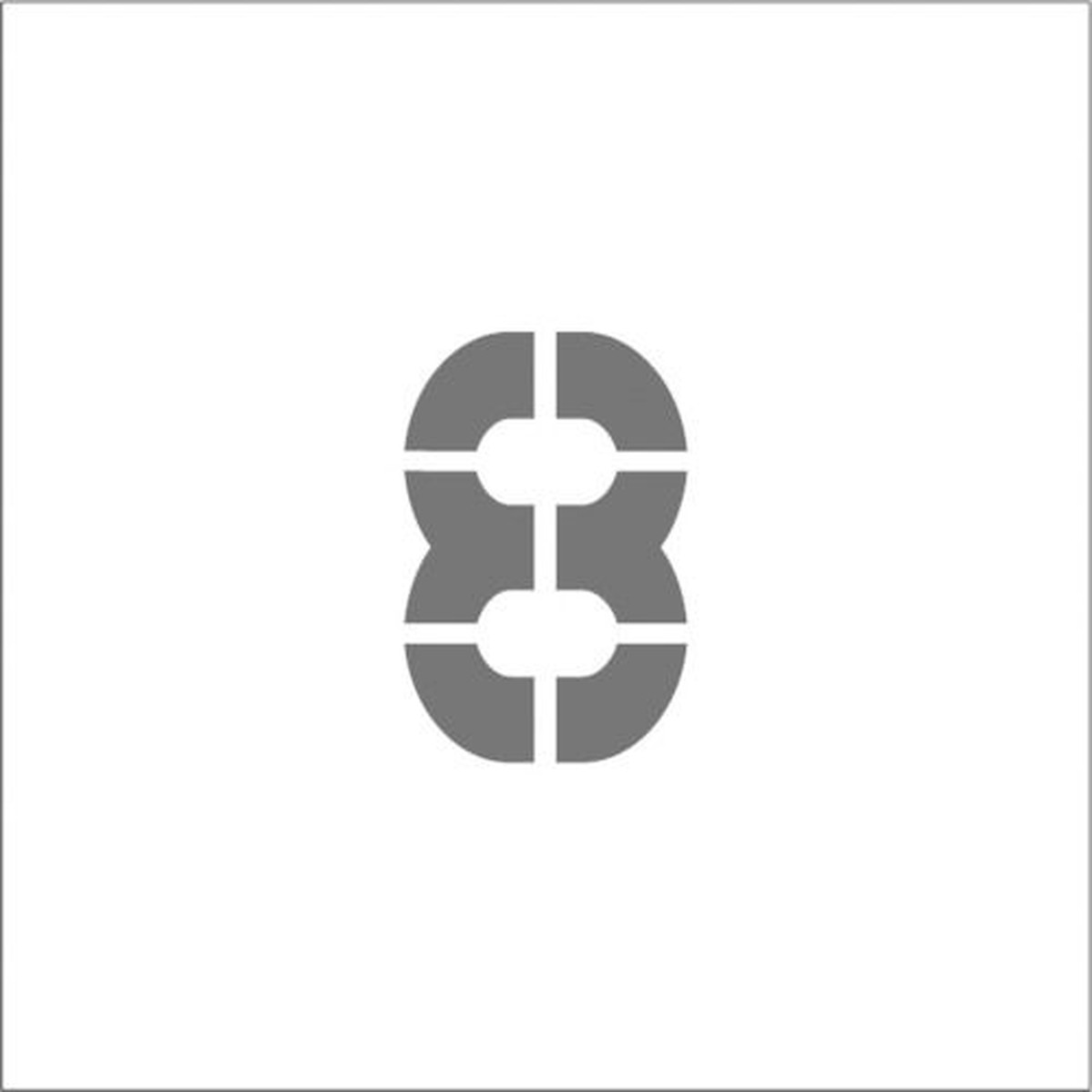 【期間限定!対象商品P2～20倍】 ＩＭ　ステンシル　マグネット　８　文字サイズ１００×６５ｍｍ　1枚 (ASTM810065)