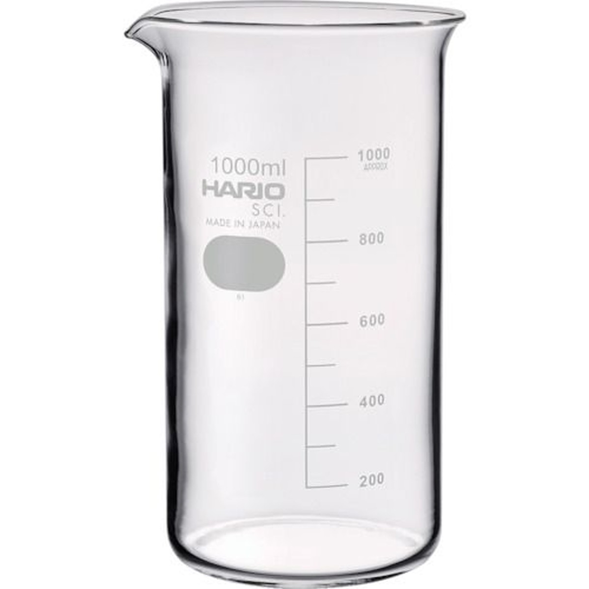 【期間限定!対象商品P2～20倍】 ＨＡＲＩＯ　トールビーカー　目安目盛付　１０００ｍｌ　1個 (TB1LSCI)