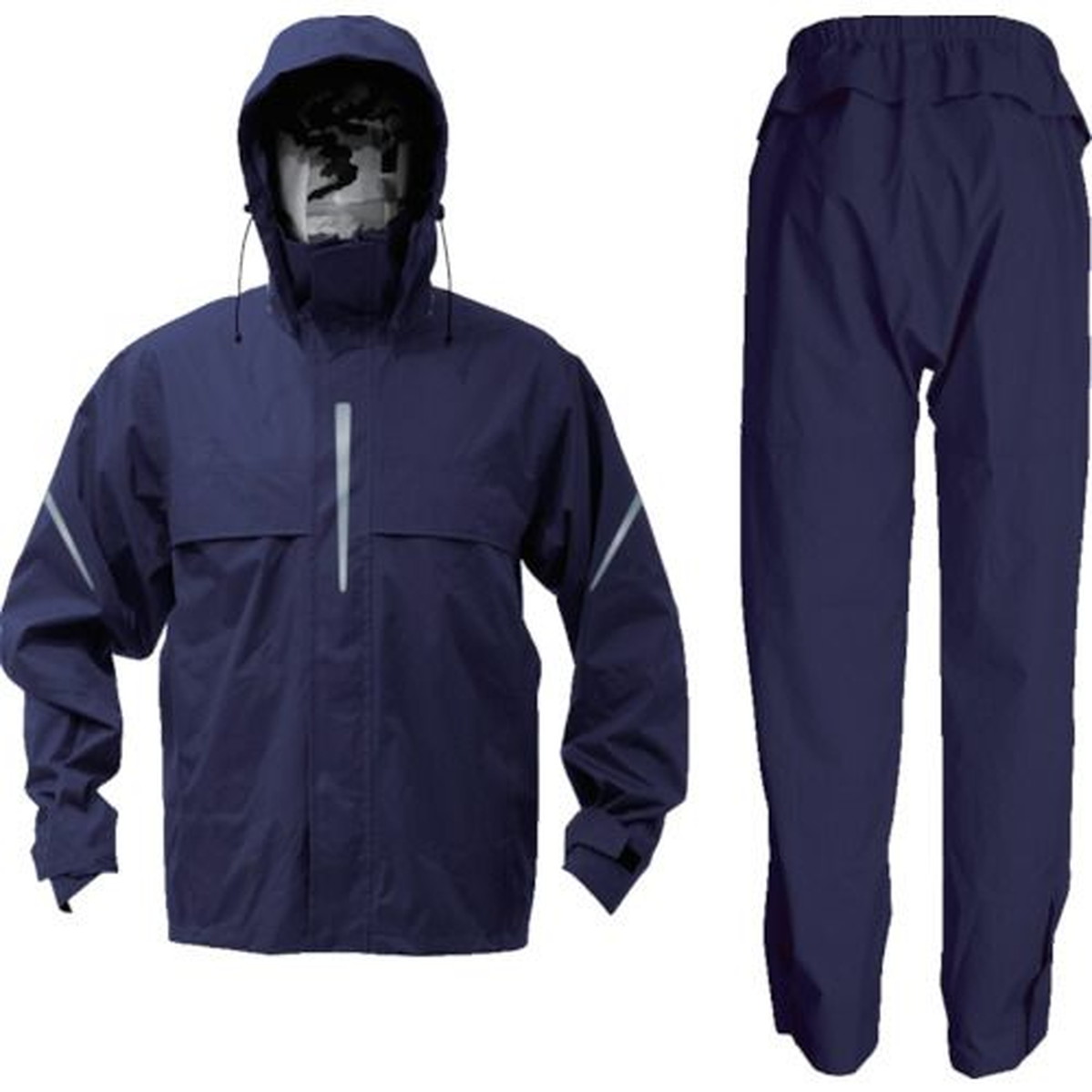 【期間限定!対象商品P2～20倍】 ＴＲＵＳＣＯ　ベンチレーション（通気口）付レインスーツ　ネイビー　Ｌ　1着 (TRW36055L)