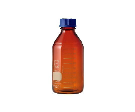 【期間限定!対象商品P2～20倍】 ねじ口瓶丸型茶褐色(ﾃﾞｭﾗﾝ(R)･017210) 1000mL GL-45 1本