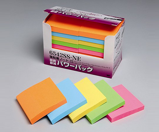 【期間限定!対象商品P2～20倍】 ﾎﾟｽﾄｲｯﾄ(R)強粘着ｼﾘｰｽﾞ 75×75mm 5色 6542SS-NE 1箱(90枚×20冊入)