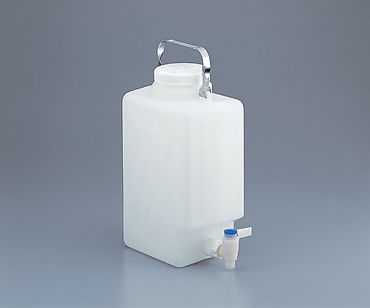 【SS制限事項 38万商いもの以上10%OFF】 ﾌｯ素産業水道の栓付角型瓶 20L 2327-0050 1本