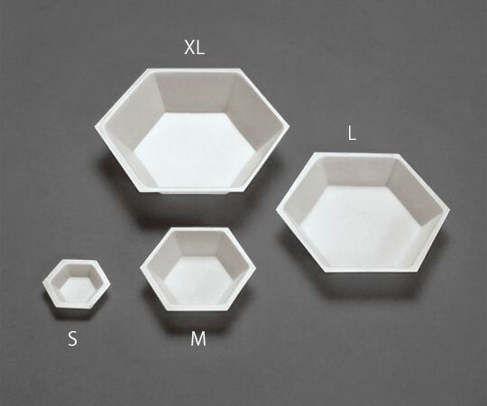 【期間限定!対象商品P2～20倍】 六角形PS計量皿(帯電防止) 500枚入 XL 1袋(500枚入)