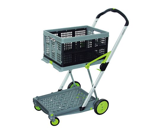 【SS制限事項 38万商いもの以上10%OFF】 折り畳みｺﾝﾃﾅ付き添い人2段手押し車(Clax Mobil Trolley) 0040002 1台
