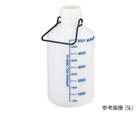 【期間限定!対象商品P2～20倍】 ﾊﾝﾄﾞﾙ付細口瓶(青目盛付) 10L 2000084133 1本
