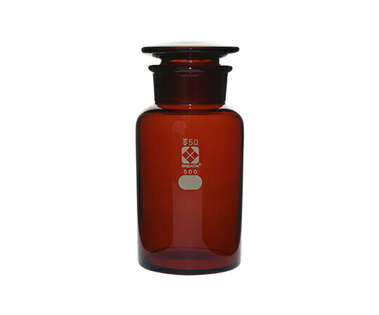 【SS押さえる 38万商いもの以上10%OFF】 同じよう摺合わせ広口試薬瓶 茶褐色 500mL 1本