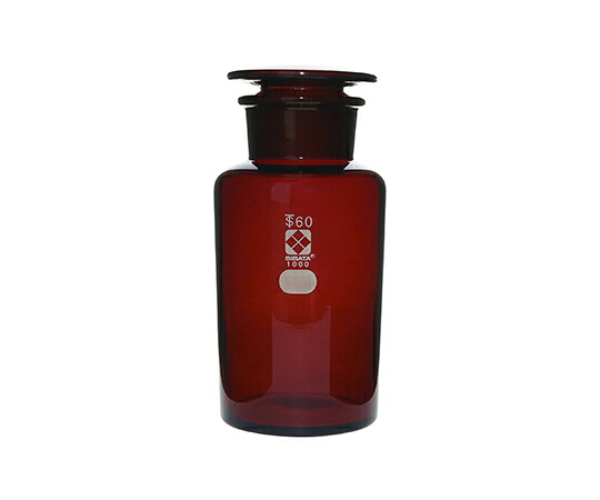 【期間限定!対象商品P2~20倍】 共通摺合わせ広口試薬瓶 茶褐色 1000mL 1本|福祉用具のバリューケア