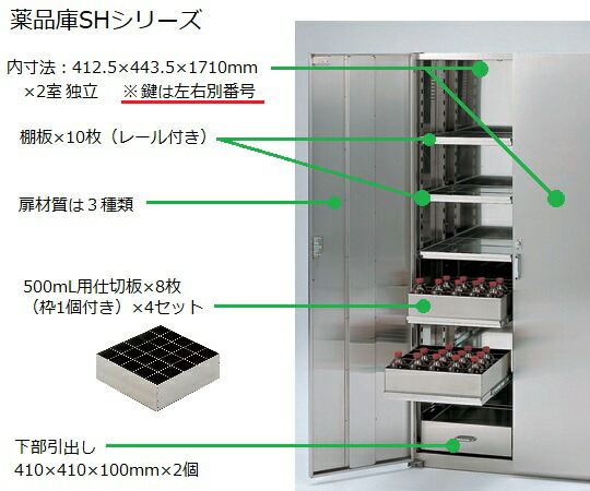 薬品庫 Sh型 扉 Sh G 1個 Shills Co Uk