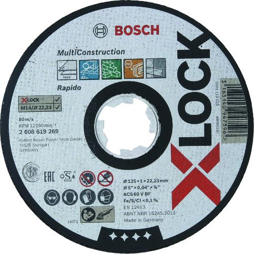【期間限定!対象商品P2～20倍】 ボッシュ Ｘ－ＬＯＣＫ切断砥石１２５ｘ１．０マルチ 25枚