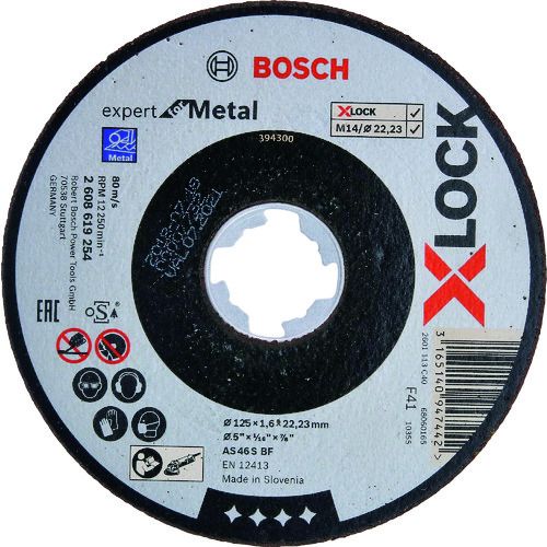 【期間限定!対象商品P2～20倍】 ボッシュ　Ｘ－ＬＯＣＫ切断砥石１２５ｘ１．６鉄ＥＸ　25枚 (2608619254)