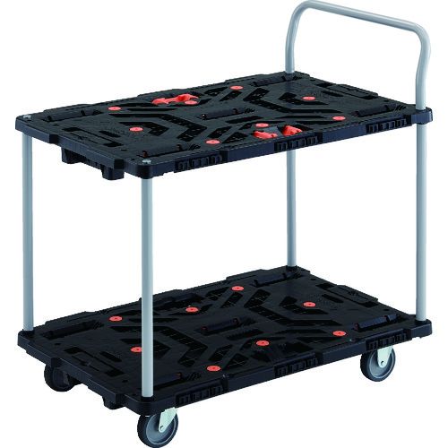 新着商品 ｔｒｕｓｃｏ 連結式樹脂製２段台車 ビートル ９００ｘ６００ 自在３輪 とめたろう ハンドル付 1台 人気第6位 Isgs Com Pk