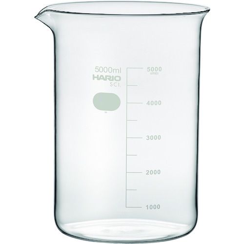 【期間限定!対象商品P2～20倍】 ＨＡＲＩＯ　ビーカー　目安目盛付　５０００ｍｌ　1個 (B5LSCI)｜福祉用具のバリューケア