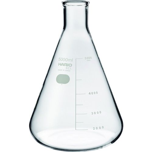 【期間限定!対象商品P2～20倍】 ＨＡＲＩＯ　三角フラスコ　目安目盛付　５０００ｍｌ　1個 (SF5LSCI)｜福祉用具のバリューケア