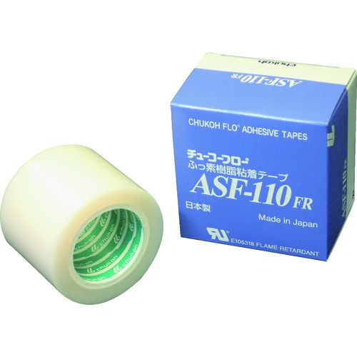 【期間限定!対象商品P2～20倍】 ｃｈｕｋｏｈ　フッ素樹脂フィルム粘着テープ　ＡＳＦー１１０ＦＲ　０．２３ｔ×５０ｗ×５ｍ　1巻 (ASF110FR23X50X5)
