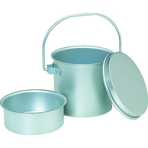 【期間限定!対象商品P2～20倍】 ＴＲＵＳＣＯ　【売切廃番】アルミ取手付容器　中皿付　サイズ（呼称）：一食用　１４３Φ&times;１２５　1個 (ARCKS143)｜福祉用具のバリューケア