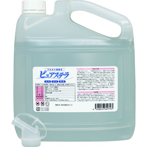 【期間限定!対象商品P2~20倍】 ZENON ピュアステラpH13.2 4L 1本 (PURESTELLAPH13.24L)|福祉用具のバリューケア