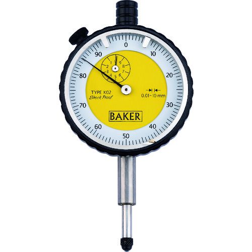 【期間限定!対象商品P2～20倍】 ＢＡＫＥＲ　標準ダイヤルゲージ　タイプＫ０２　０．０１ｍｍ目量　1個 (BGK02)