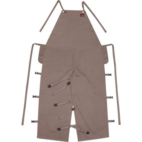 【期間限定!対象商品P2～20倍】 日光物産　Ａｒｍａｔｅｘ防炎胸付前掛け（ローハイド型）　グレー　1着 (AX1203FGR)
